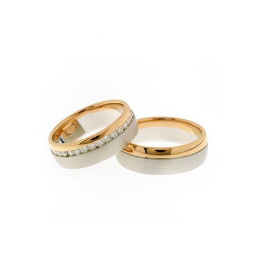 White & Yellow Gold Polish Ring